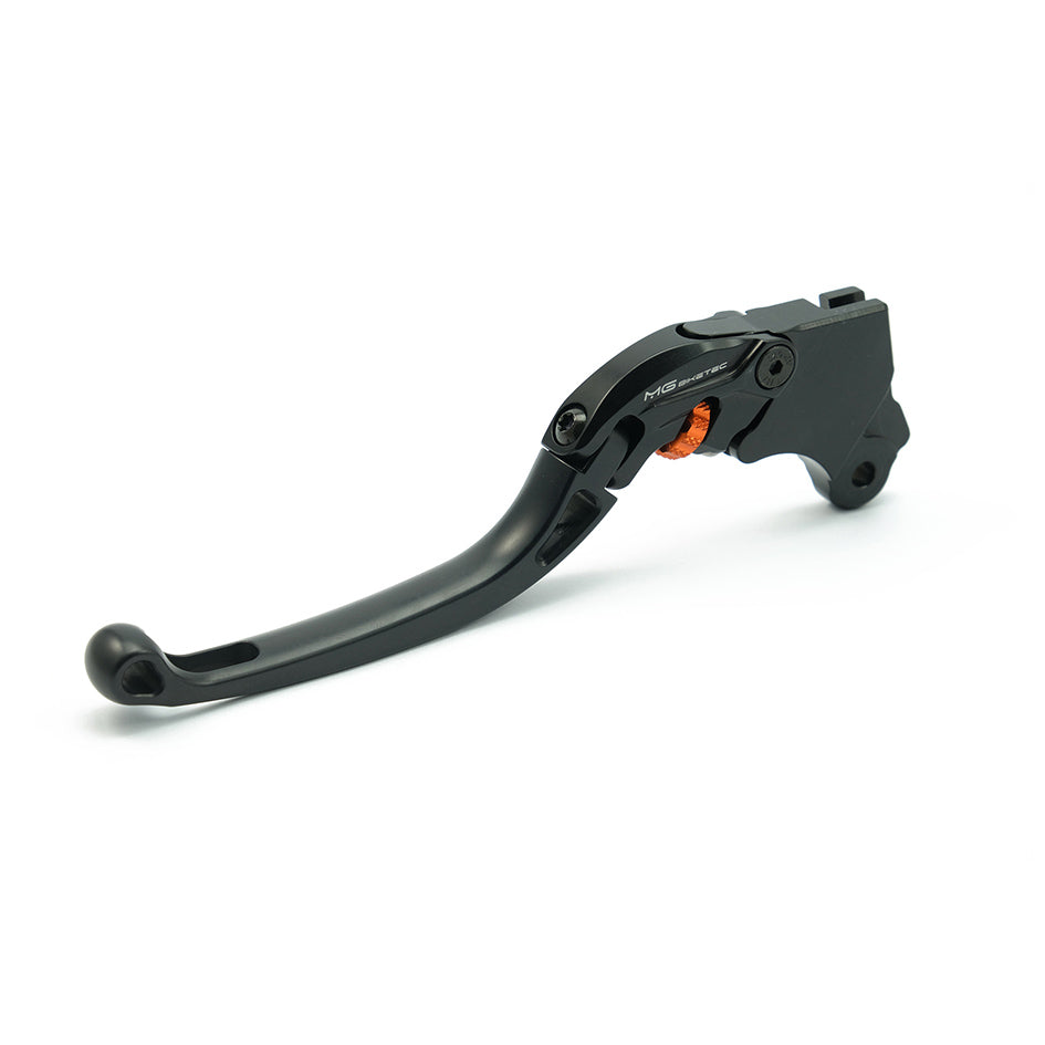 MG Biketec ClubSport Clutch Lever, long - black with Orange adjuster (4272-076007)