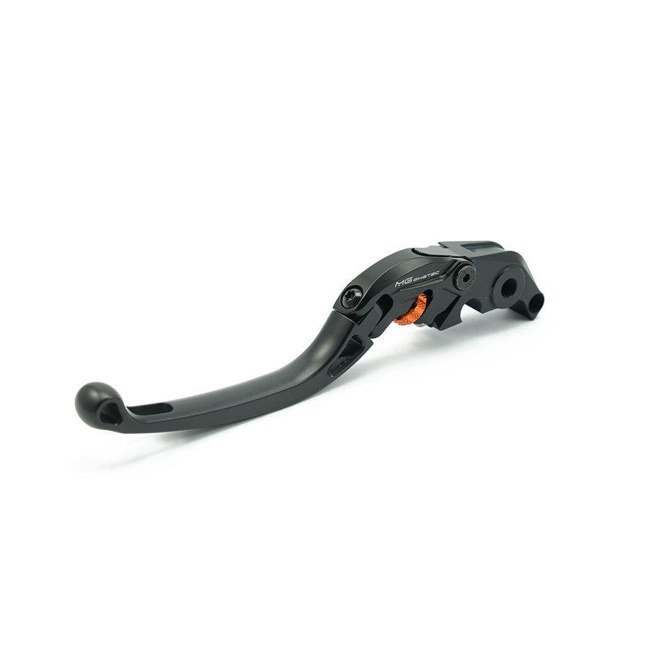 MG Biketec ClubSport Clutch Lever, long - black with Orange adjuster (4272-156508)
