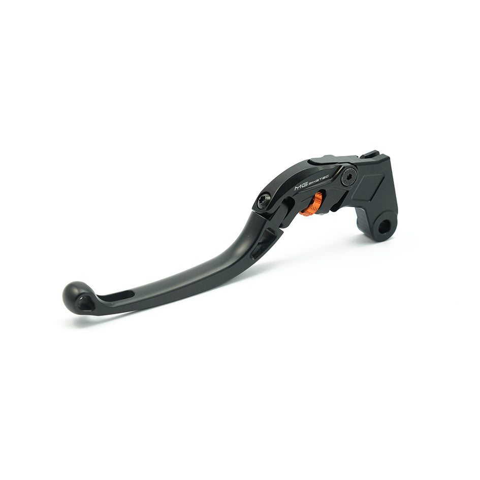 MG Biketec ClubSport Clutch Lever, long - black with Orange adjuster (4272-257018)