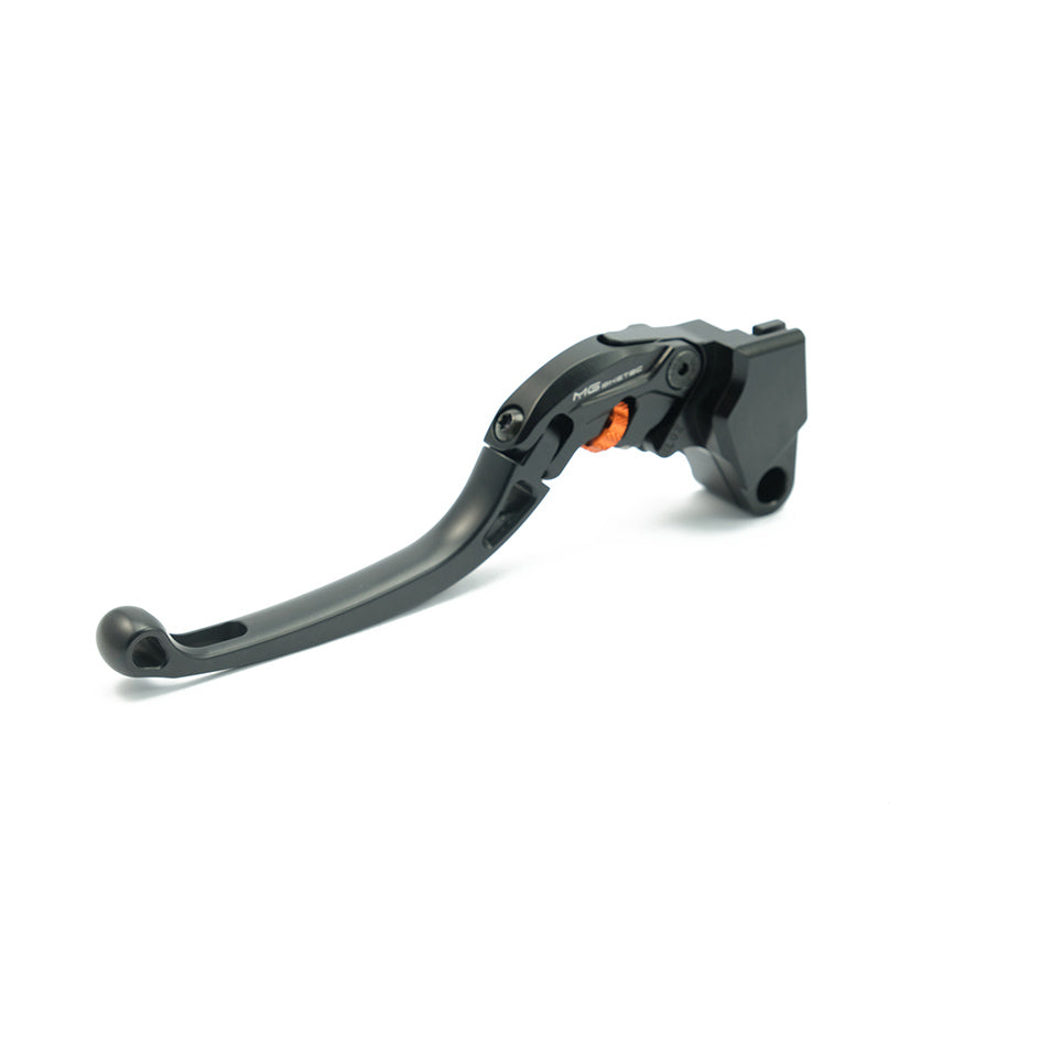 MG Biketec ClubSport Clutch Lever, long - black with Orange adjuster (4272-367019)