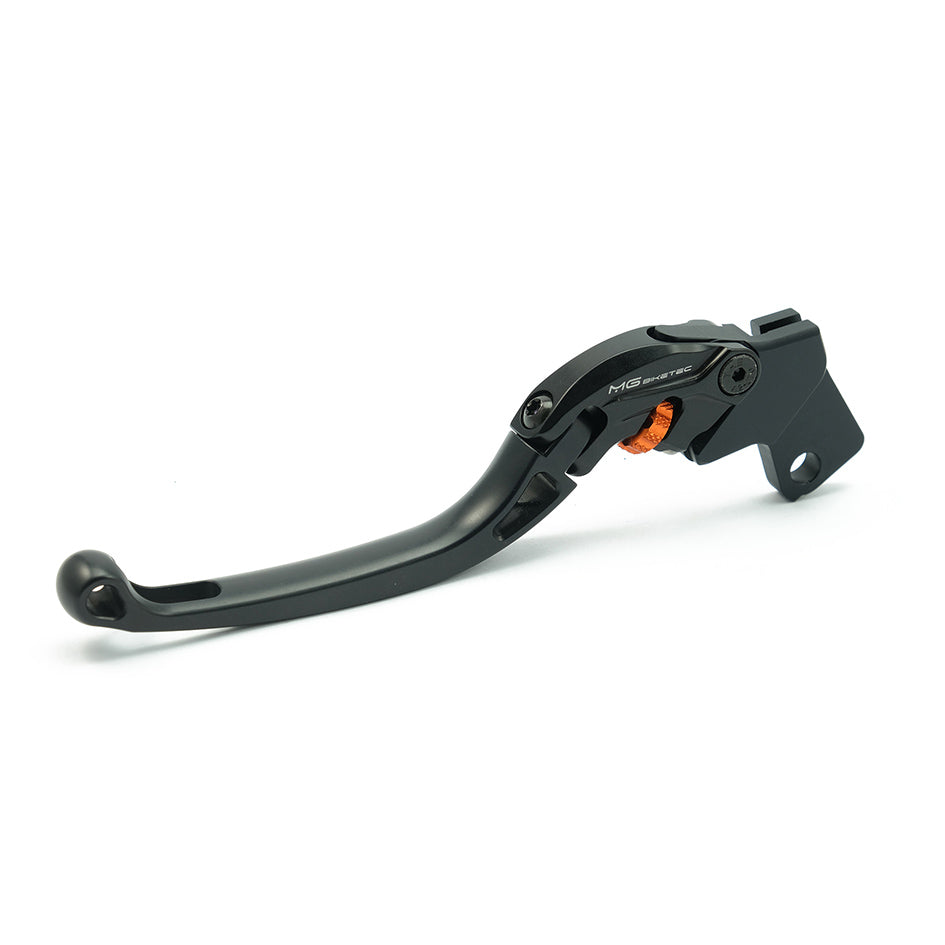 MG Biketec ClubSport Clutch Lever, long - black with Orange adjuster (4272-656023)