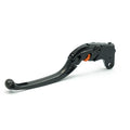 MG Biketec ClubSport Clutch Lever, long - black with Orange adjuster – Yamaha MT-125 2020–2026 / Yamaha YZF-R125 2011–2020