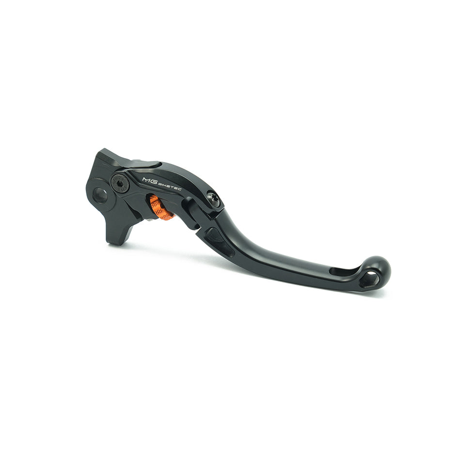 MG Biketec ClubSport Brake Lever, short - black with Orange adjuster – Yamaha YZF-R125 2011–2018