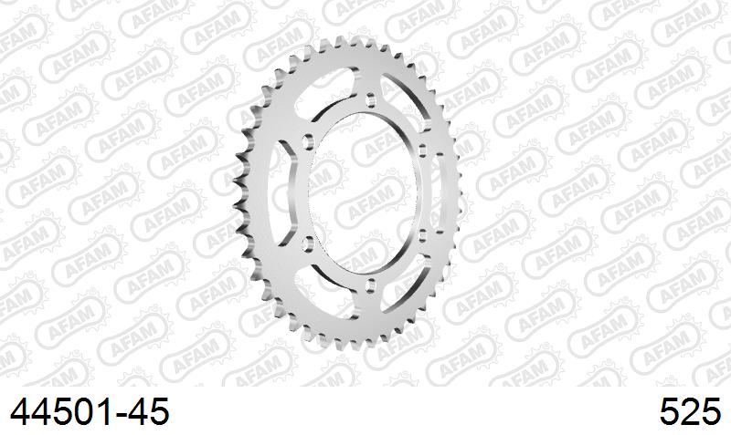 AFAM Rear Sprocket, 525 (OE Pitch), Steel - 45T (orig size) – Cagiva Raptor 650 2001–2007