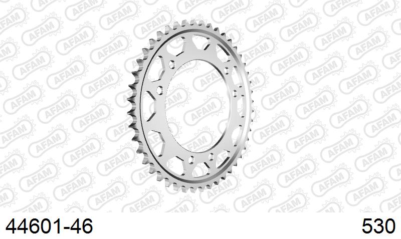 AFAM Rear Sprocket, 530 (OE Pitch), Steel - 46T (orig size) – Cagiva Elefant 900 1990–1997