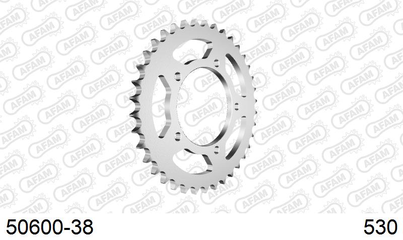 AFAM Rear Sprocket, 530 (OE Pitch), Steel - 38T (orig size) – Ducati 500 LD / SL Pantah 1979 / Ducati 600 Pantah 1981–1982