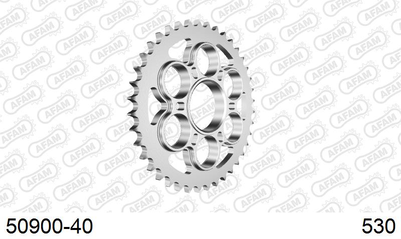 AFAM Rear Sprocket, 530 (OE Pitch), Steel - 40T (orig size) (50900-40)