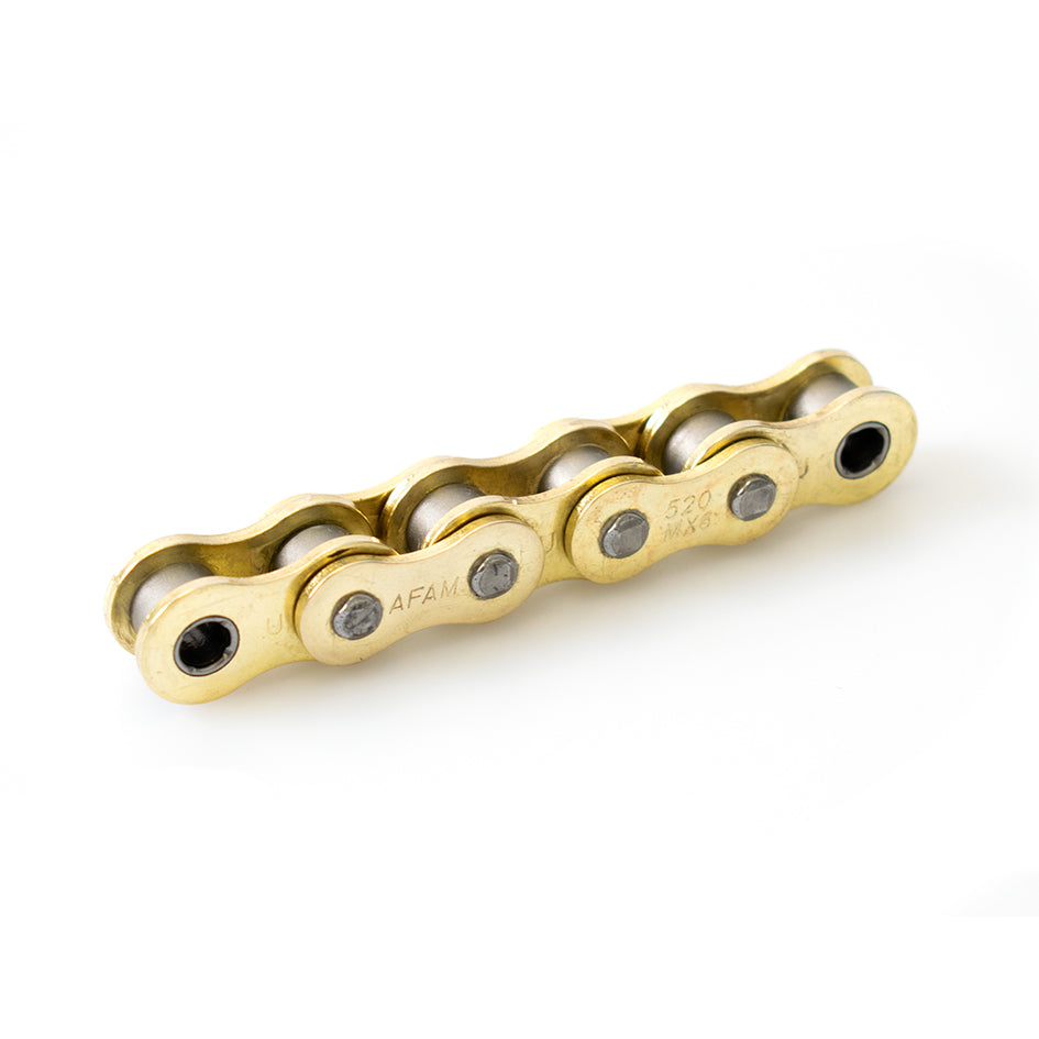 AFAM Premium MX Racing GP Gold chain, 520 pitch, 102 links (orig len) for sprockets 11/42 links