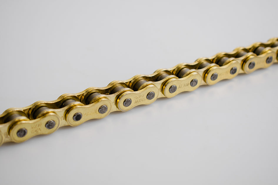 AFAM Premium MX Racing GP Gold chain, 520 pitch, 102 links (orig len) for sprockets 11/42 links