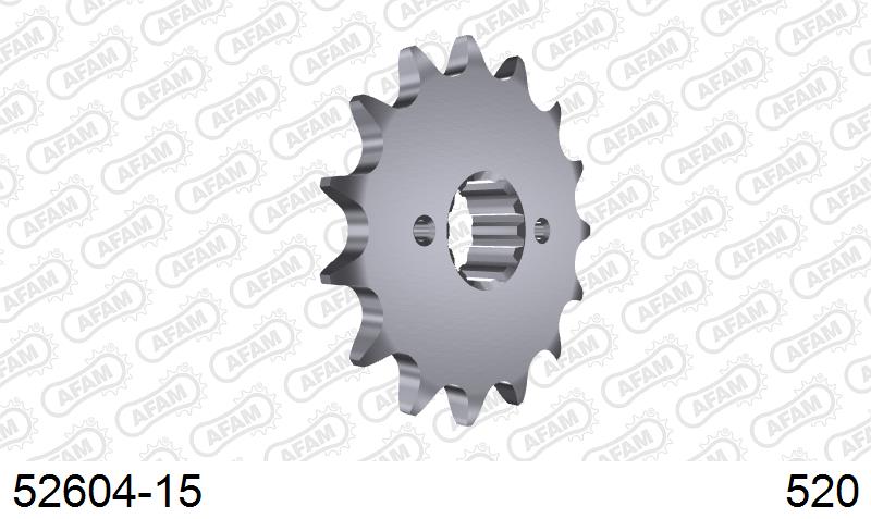 AFAM Front Sprocket, 520 (OE Pitch), Steel - 15T (orig size) (52604-15)