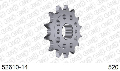 AFAM Front Sprocket, 520 (OE Pitch), Steel - 14T (orig size) (52610-14)