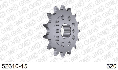 AFAM Front Sprocket, 520 (OE Pitch), Steel - 15T, 98 links reqd (52610-15)
