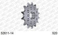 AFAM Front Sprocket, 520 conversion, Steel - 14T (orig size), fits PCD1