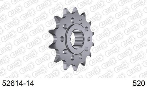 AFAM Front Sprocket, 520 conversion, Steel - 14T (orig size)