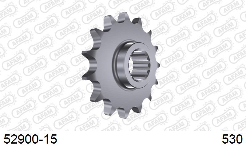 AFAM Front Sprocket, 530 (OE Pitch), Steel - 15T (orig size) (52900-15)