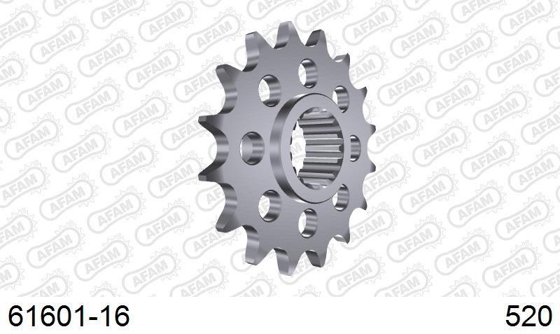 AFAM Front Sprocket, 520 conversion, Steel - 16T (orig size) – Aprilia RSV 1000 / R / Factory 2004–2008