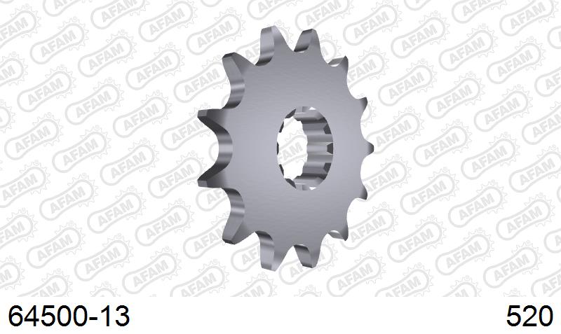 AFAM Front Sprocket, 520 (OE Pitch), Steel - 13T, 114 links reqd (64500-13)