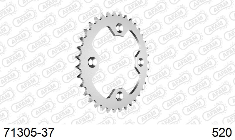 AFAM Rear Sprocket, 520 (OE Pitch), Steel - 37T, 96 links reqd (71305-37)