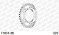 AFAM Rear Sprocket, 525 (OE Pitch), Steel - 38T (orig size) (71801-38)