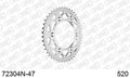 AFAM Rear Sprocket, 520 (OE Pitch), Alu - 47T, 116 links reqd (72304N-47)