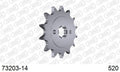 AFAM Front Sprocket, 520 (OE Pitch), Steel - 14T (orig size) (73203-14)