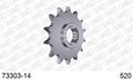 AFAM Front Sprocket, 520 (OE Pitch), Steel - 14T, 112 links reqd (73303-14)