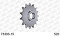 AFAM Front Sprocket, 520 (OE Pitch), Steel - 15T (orig size) (73303-15)