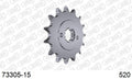 AFAM Front Sprocket, 520 (OE Pitch), Steel - 15T (orig size) (73305-15)