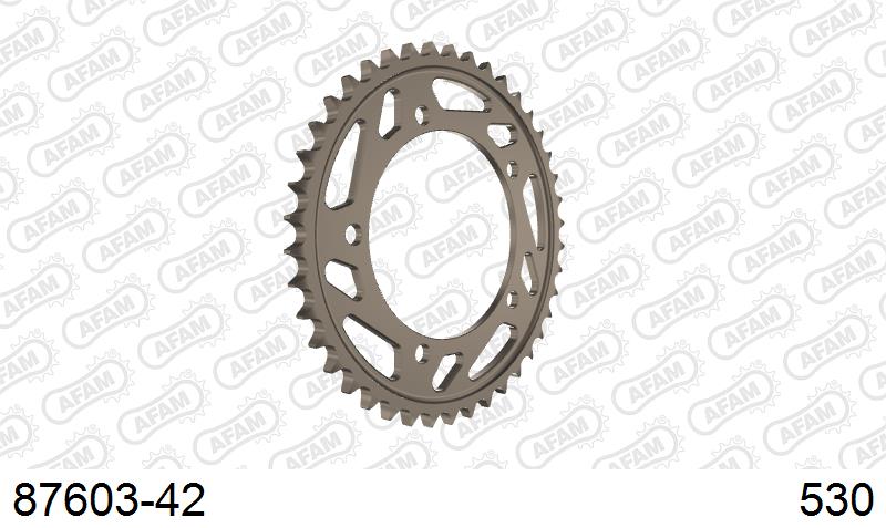 AFAM Rear Sprocket, 530 (OE Pitch), Alu - 42T (orig size) – Suzuki GSX-R1000 2001–2008