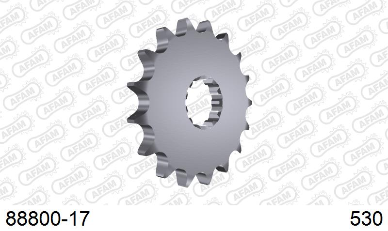 AFAM Front Sprocket, 530 (OE Pitch), Steel - 17T (orig size) (88800-17)