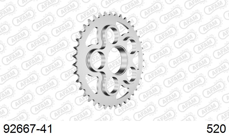 AFAM Rear Sprocket, 520 (OE Pitch), Steel - 41T (orig size), fits Oro,S