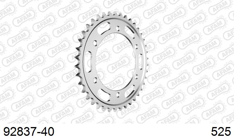 AFAM Rear Sprocket, 525 (OE Pitch), Steel - 40T (orig size) – Moto Morini 1200 Scrambler 2008–2016 / Moto Morini Corsaro (1200cc) 2005–2009