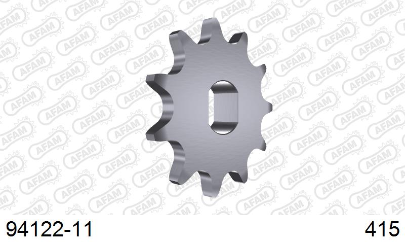 AFAM Front Sprocket, 415 (OE Pitch), Steel - 11T, 104 links reqd
