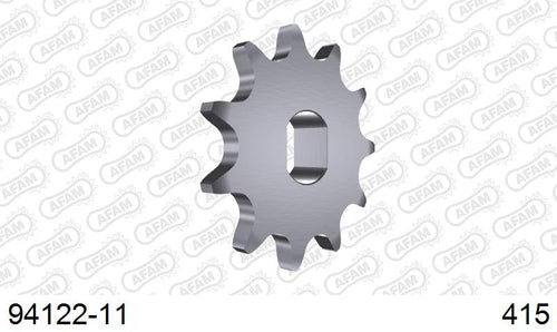 AFAM Front Sprocket, 415 (OE Pitch), Steel - 11T, 104 links reqd