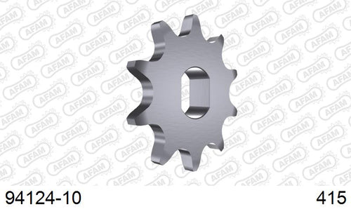 AFAM Front Sprocket, 415 (OE Pitch), Steel - 10T (orig size), fits MINI