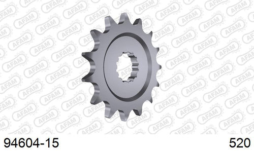 AFAM Front Sprocket, 520 (OE Pitch), Steel - 15T, 110 links reqd, fits Oro,S