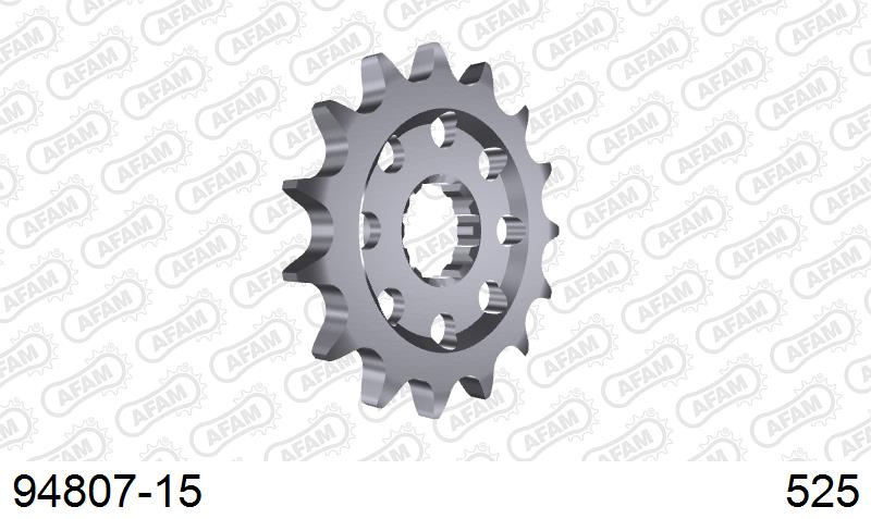AFAM Front Sprocket, 525 (OE Pitch), Steel - 15T (orig size), fits RR