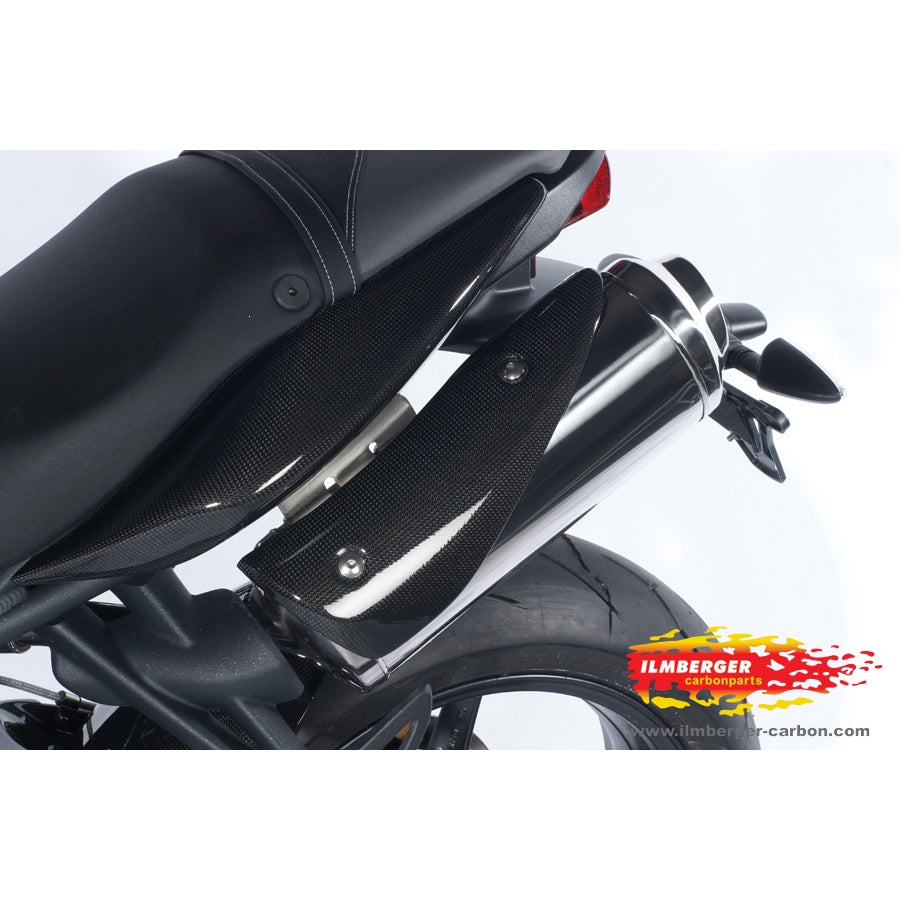 Ilmberger Carbon Exhaust Protection (Left) – Triumph Street Triple 675 2008–2012 / Triumph Street Triple R 675 2009–2012