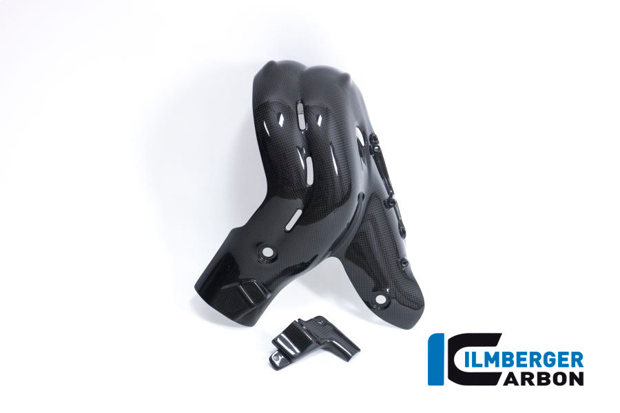 Ilmberger Carbon Exhaust Protector - Gloss Finish - (V4 / S Models) (For Euro 4 Models Only)
