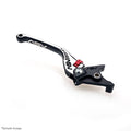 ASV C5 Brake Lever, Regular Length, Satin Textured Black - Silver Dual Colour, 3 colours – Aprilia RSV1000 Mille 1999–2000 / Aprilia RSV1000 Mille 2001–2003 / …