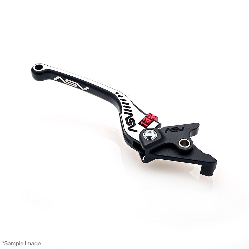 ASV C5 Brake Lever, Regular Length, Satin Textured Black - Silver Dual Colour, 3 colours – Honda CBR600RR 2003–2004 / Honda CBR600RR 2005 / …