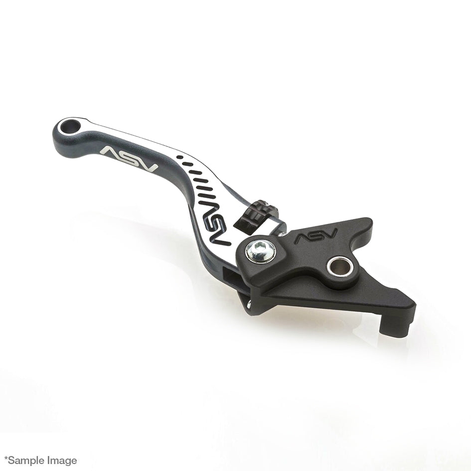 ASV C5 Brake Lever, Short, Satin Textured Grey - Silver Dual Colour, 3 colours – Buell XB12R Firebolt (1200cc) 2004–2007 / Buell XB9R (900cc) 2004–2007 / …