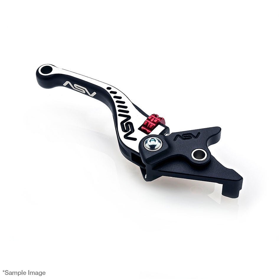 ASV C5 Brake Lever, Short, Satin Textured Black - Silver Dual Colour, 3 colours – Honda CBR250R 2011–2014 / Honda CBR300R 2014–2021 / …