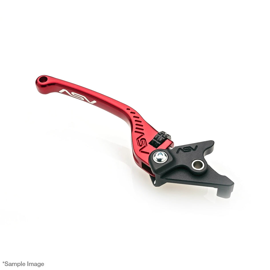 ASV F3 Brake Lever, Regular Length, Gloss Red, 5 colours - Caution: Brake hits fairing on left turns. – Aprilia RS660 / Factory 2020–2026 / Aprilia RSV 1000 / R / Factory 2004–2009 / …