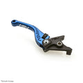 ASV F3 Brake Lever, Short, Gloss Blue, 5 colours - Caution: Brake hits fairing on left turns. – Aprilia RS660 / Factory 2020–2026 / Aprilia RSV 1000 / R / Factory 2004–2009 / …