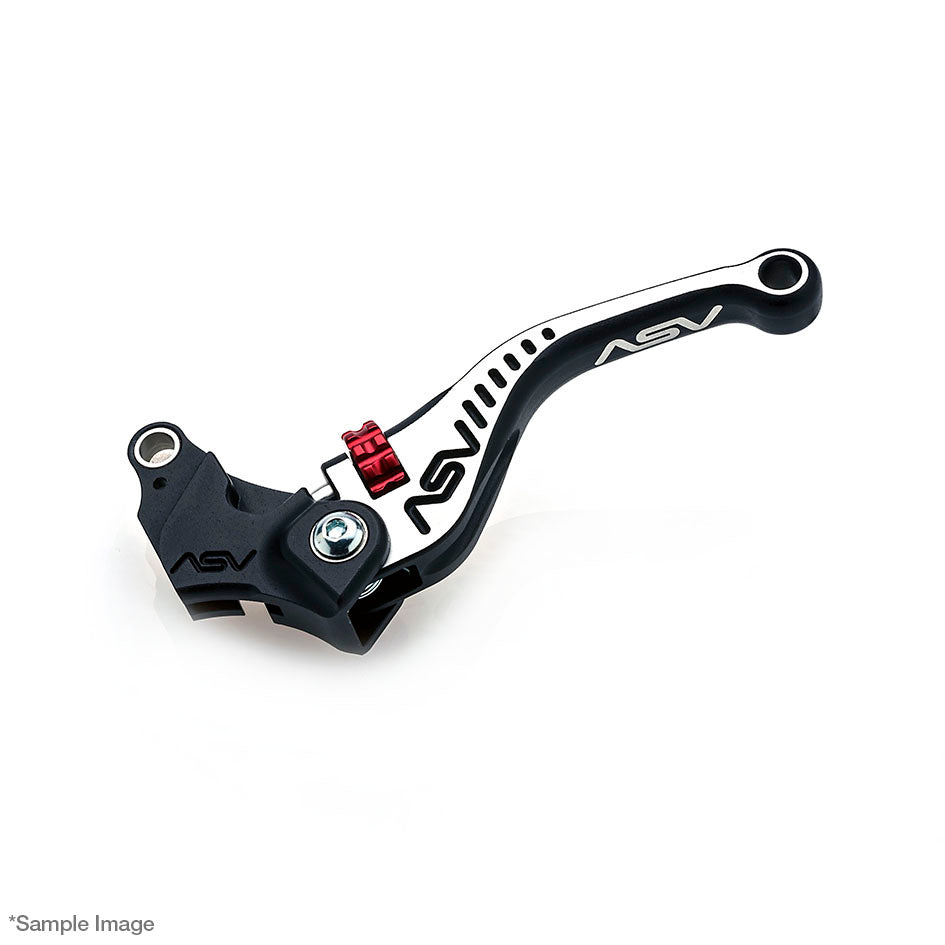 ASV C5 Clutch Lever, Short, Satin Textured Black - Silver Dual Colour, 3 colours – Aprilia RSV1000 Mille 1999–2000 / Aprilia RSV1000 Mille 2001–2003 / …