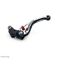ASV C5 Clutch Lever, Short, Satin Textured Black - Silver Dual Colour, 3 colours – Honda CB1000R 2008–2017 / Honda CBR1000RR Fireblade 2004–2005 / …