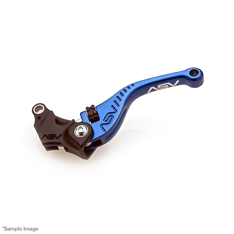 ASV F3 Clutch Lever, Short, Gloss Blue, 5 colours. Fits adjustable stock lever  - perch spacer PS001 is included – BMW M1000R Naked 2023–2026 / BMW M1000RR 2021–2026 / …