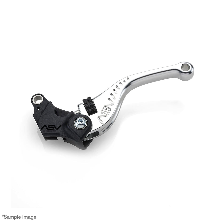 ASV F3 Clutch Lever, Short, Gloss Silver, 5 colours – KTM 125 RC 2014–2023 / KTM 390 Duke 2015–2016 / …