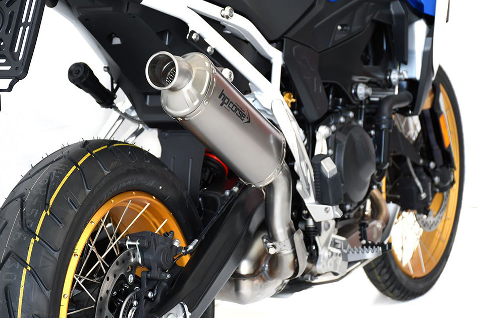 HP Corse SP-1 Evo Short Titanium Slip-On Kit (Road Legal) – BMW F900GS 2024–2026 / BMW F900GS Adventure 2024–2026